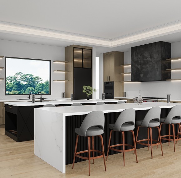 Modern | Oak Timber Glass Door | Kitchen Cabinets | ODM Customization