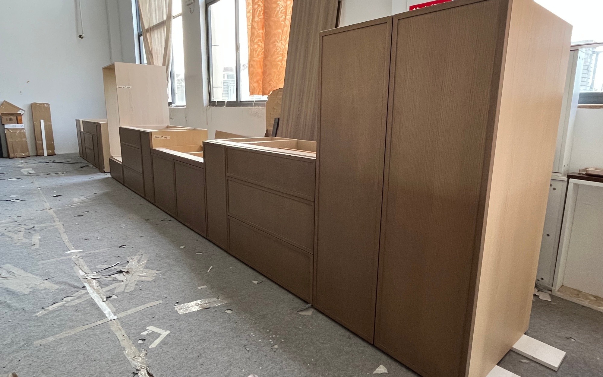 Classic High End Oak Timber Kitchen Cabinets-Inspection Process