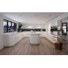 Modern | White High-Gloss Lacquer U-Style Layout | Kitchen Cabinets with Island | ODM Customization