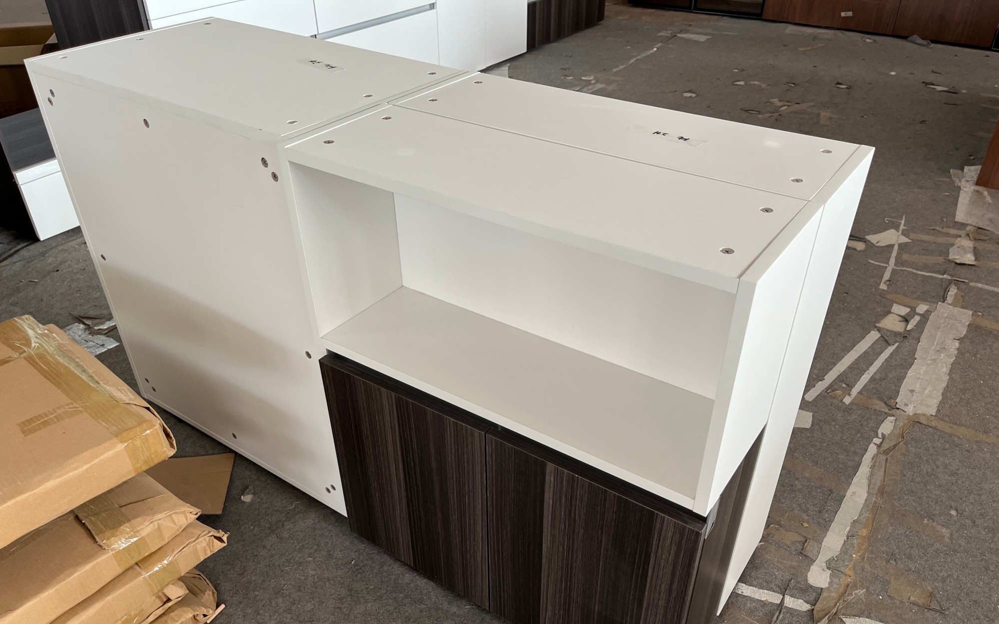 Modern | Melamine ＆ High-Gloss Lacquer | Kitchen Cabinets with Island-Inspection