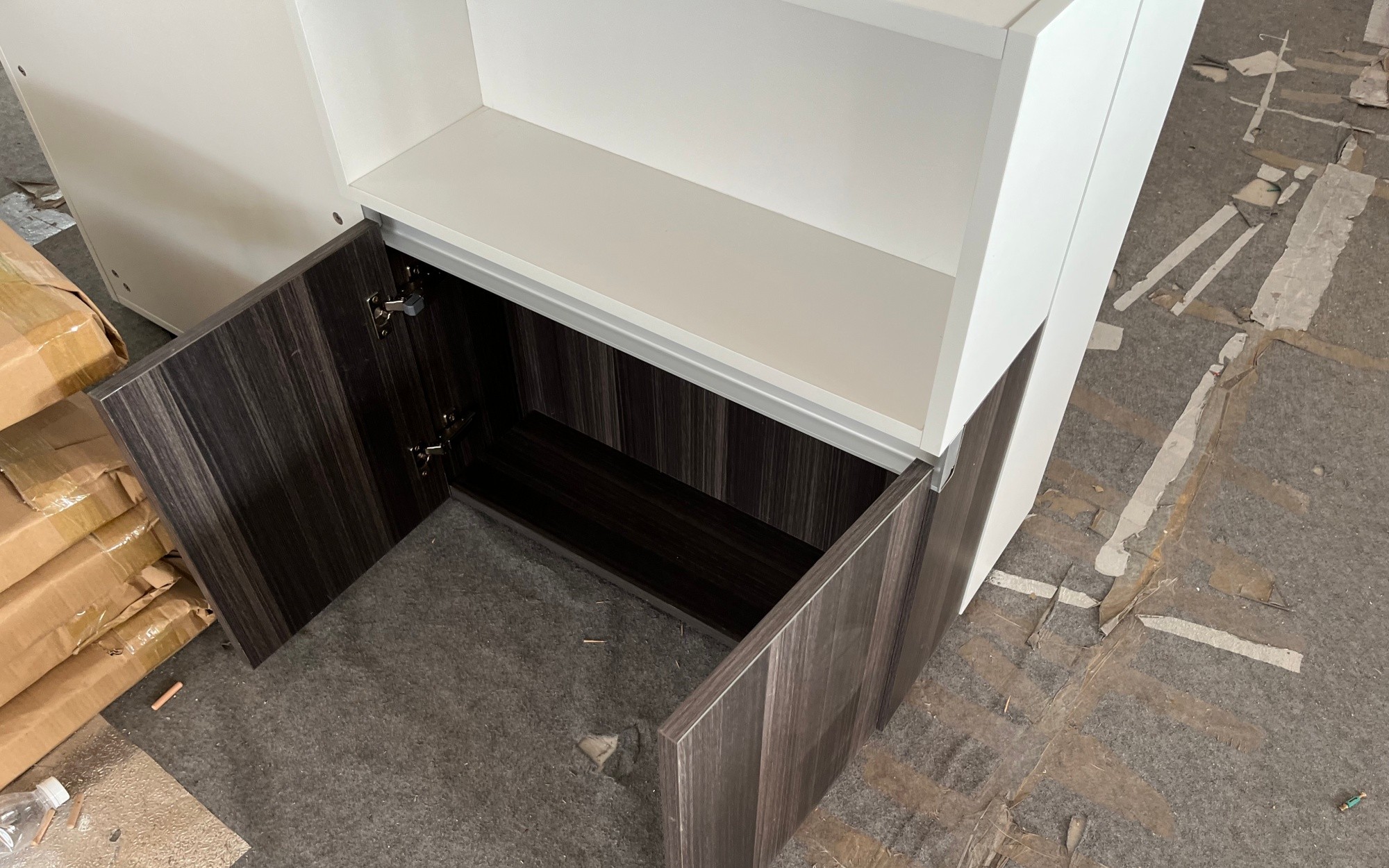 Modern | Melamine ＆ High-Gloss Lacquer | Kitchen Cabinets with Island-Inspection