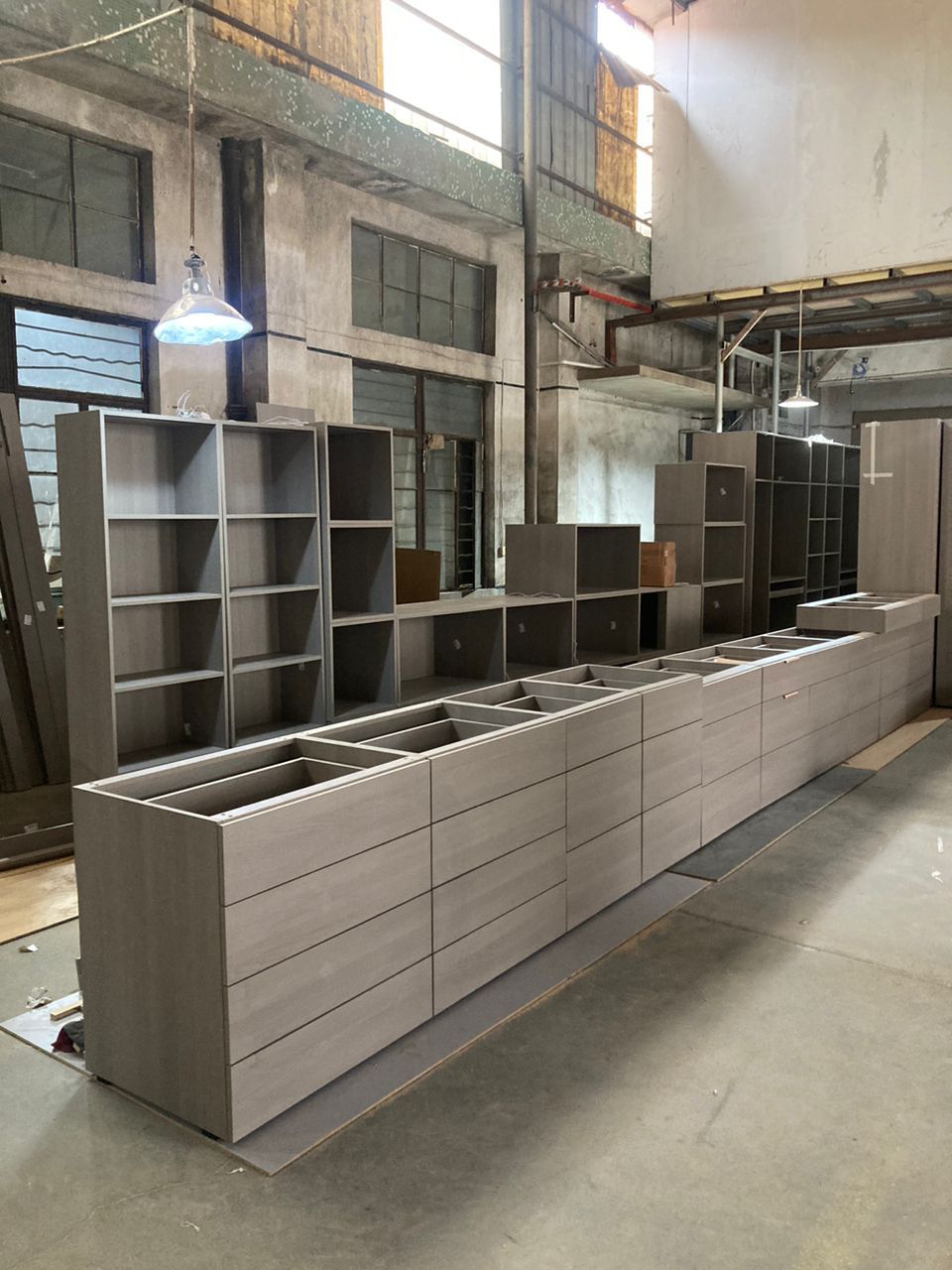 Modern | Melamine ＆ High-Gloss Lacquer | Kitchen Cabinets with Island-Inspection