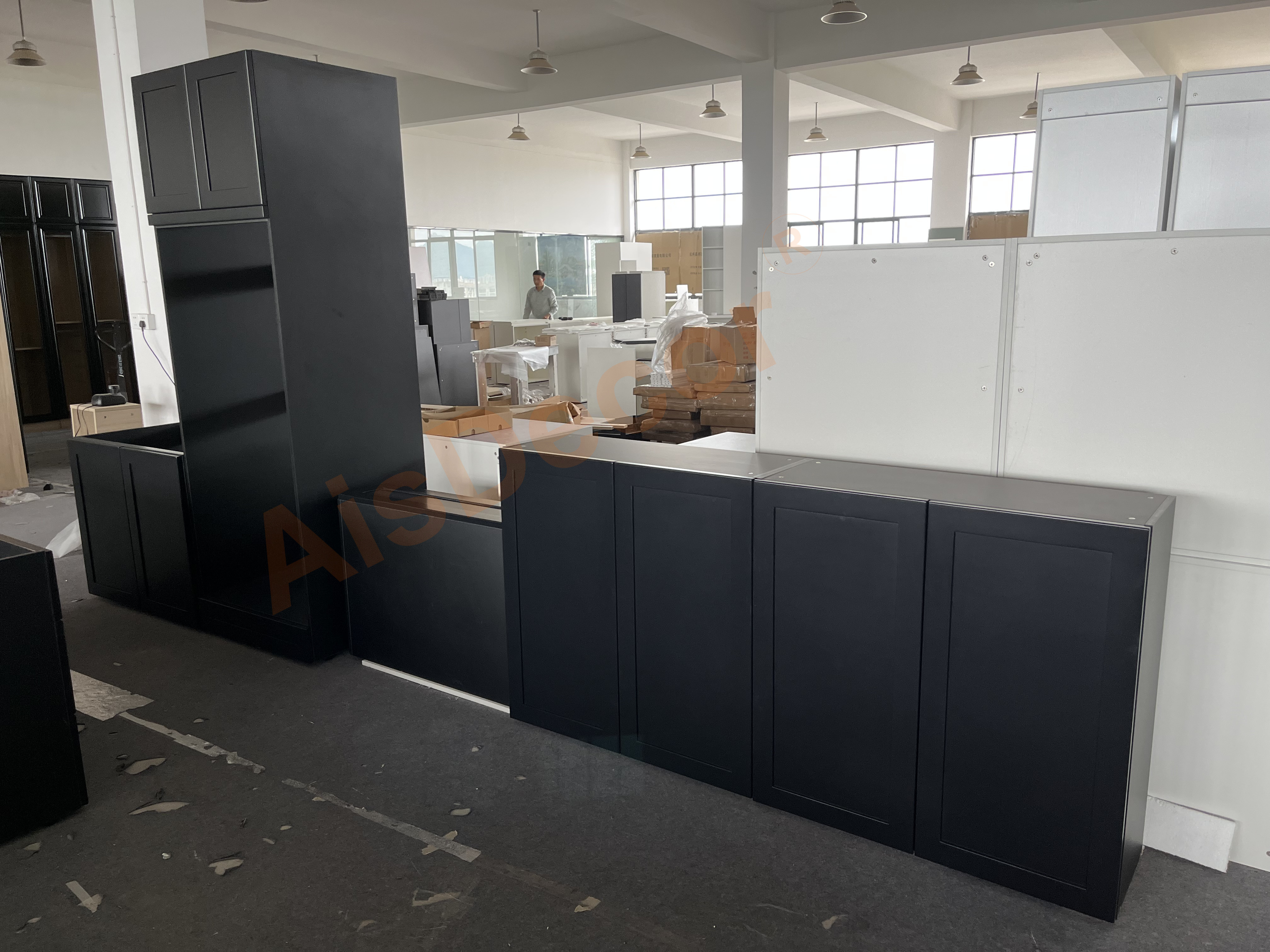 Classic High End Oak Timber Kitchen Cabinets-Inspection Process