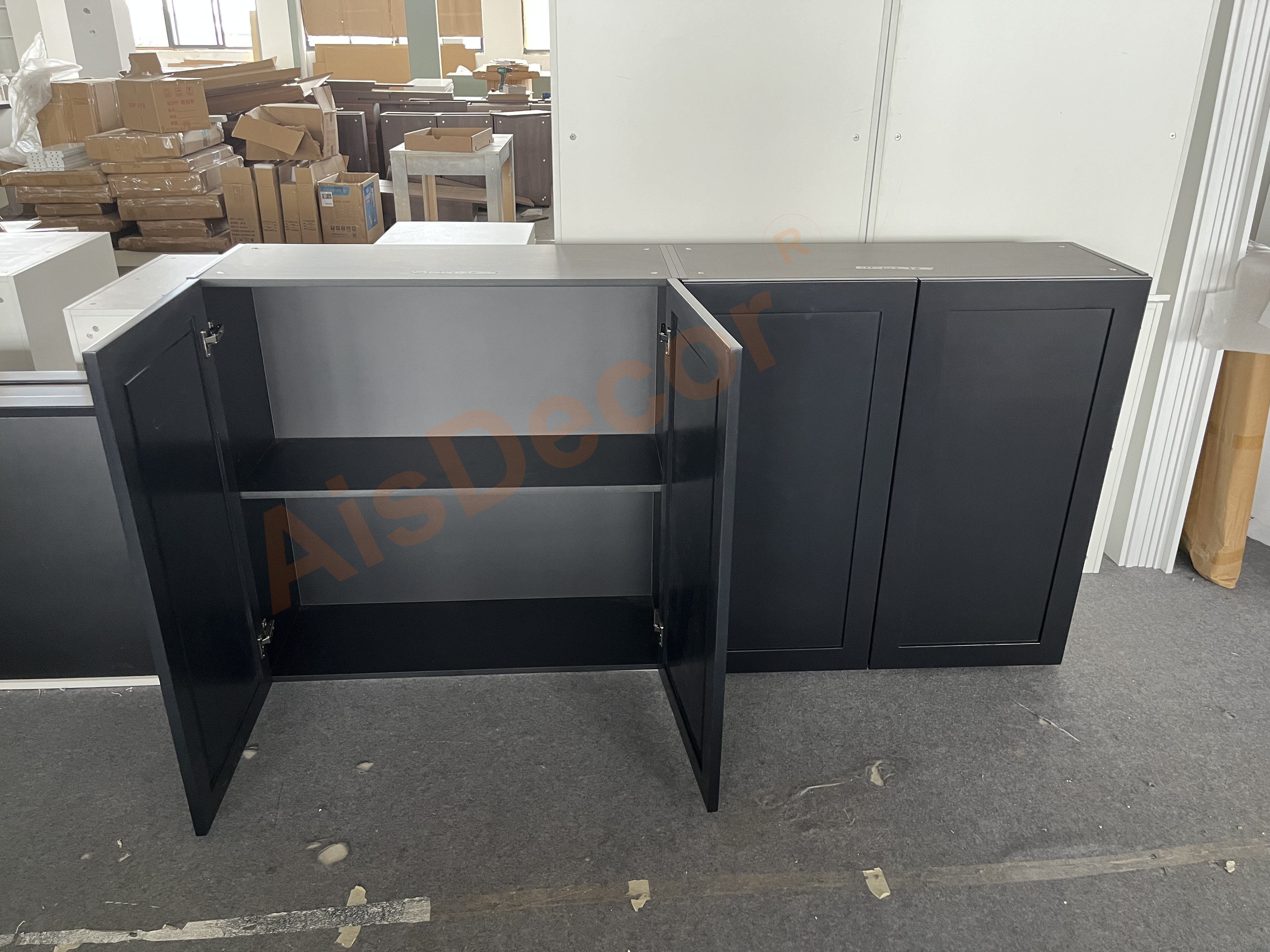 Classic High End Oak Timber Kitchen Cabinets-Inspection Process