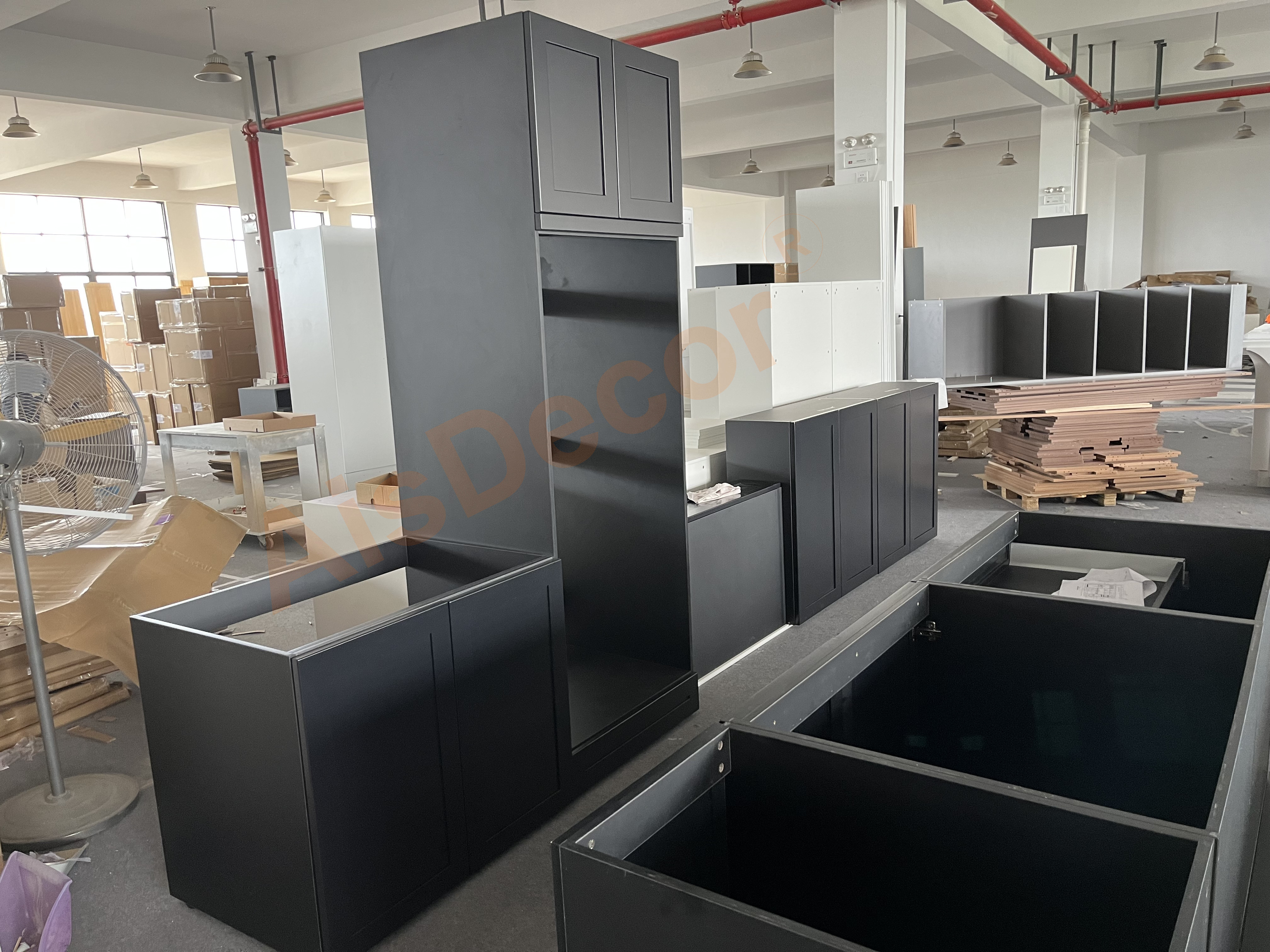 Classic High End Oak Timber Kitchen Cabinets-Inspection Process