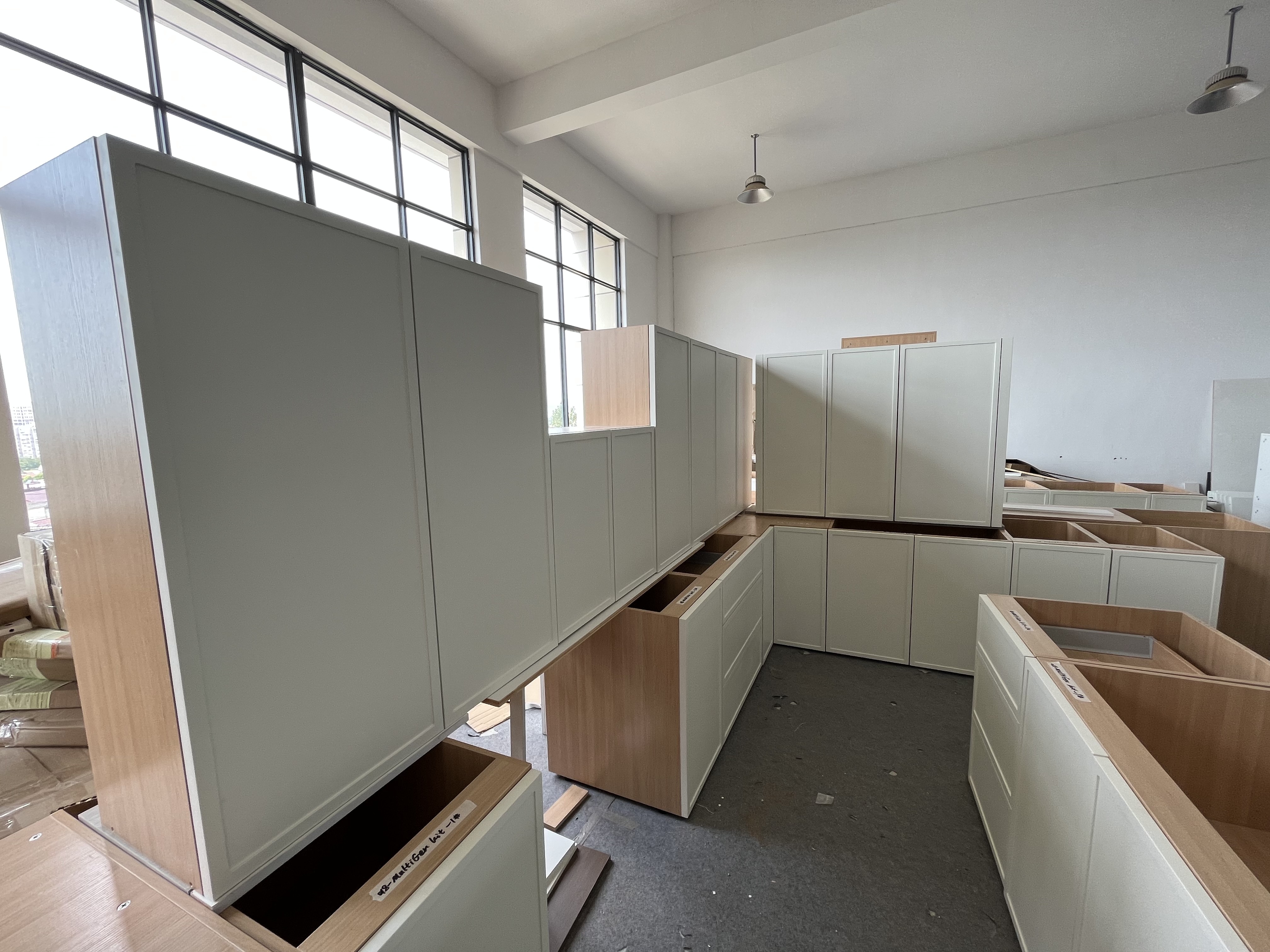 Modern | Melamine ＆ High-Gloss Lacquer | Kitchen Cabinets with Island-Inspection