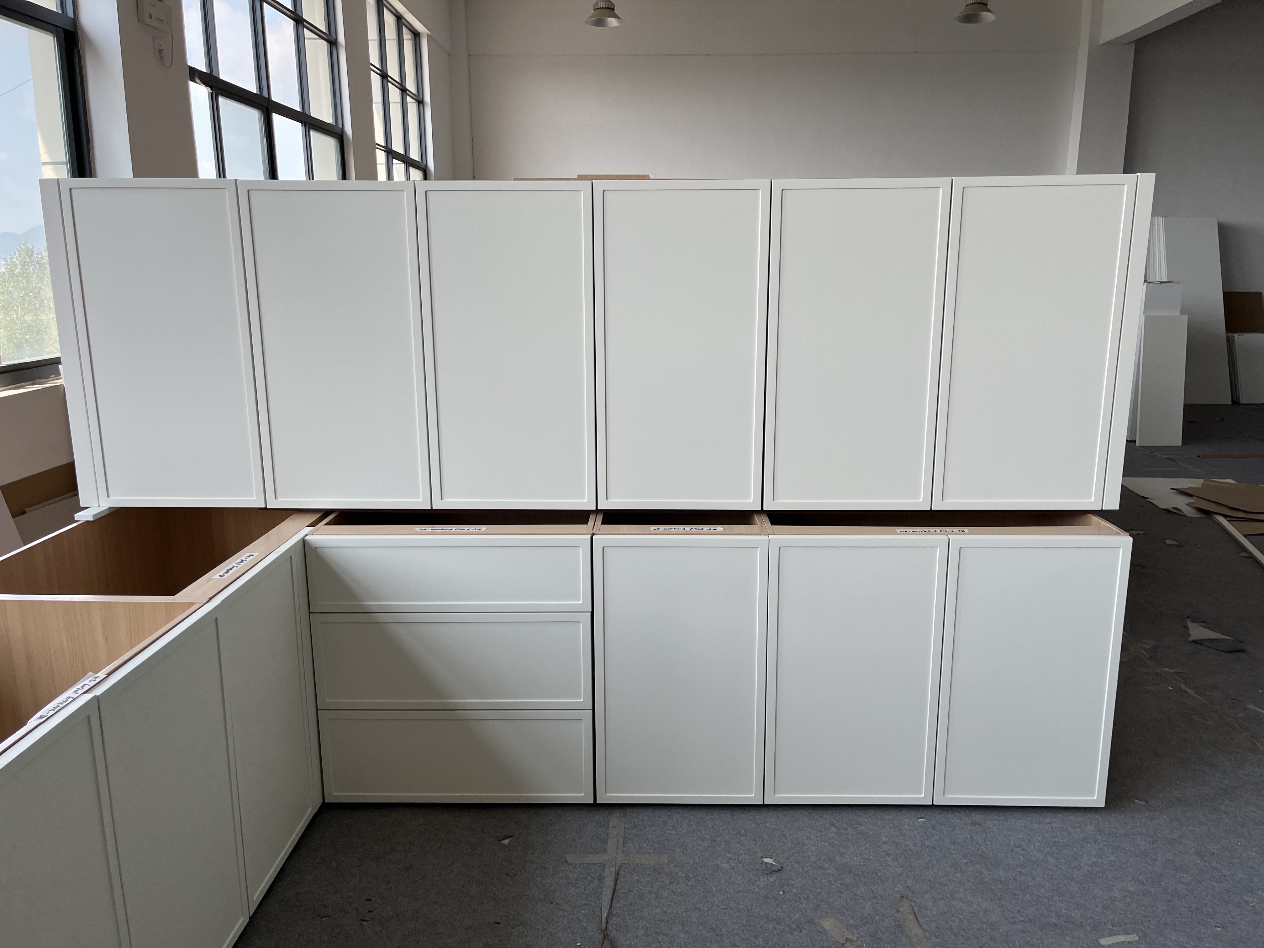 Modern | Melamine ＆ High-Gloss Lacquer | Kitchen Cabinets with Island-Inspection