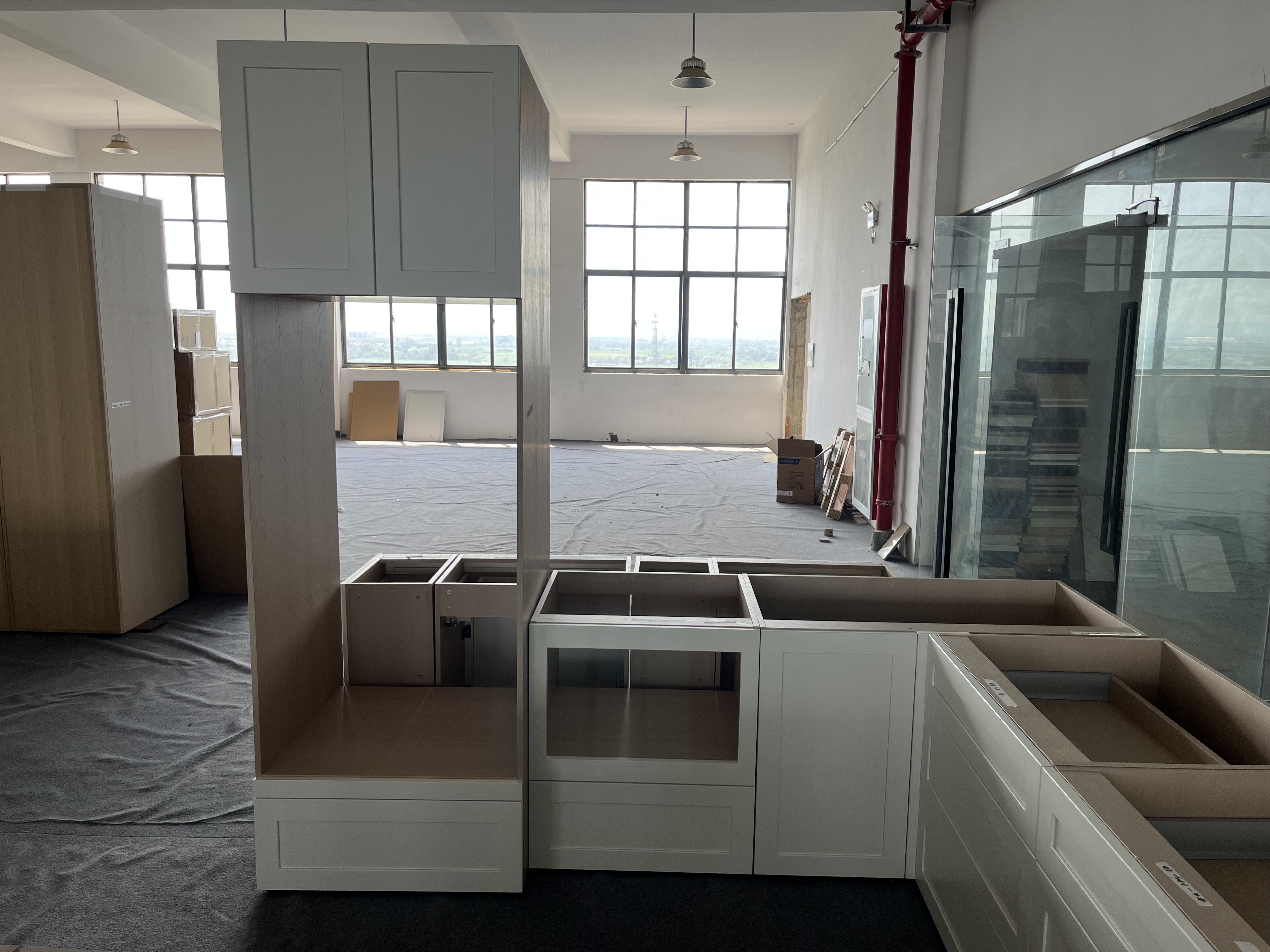 Classic High End Oak Timber Kitchen Cabinets-Inspection Process