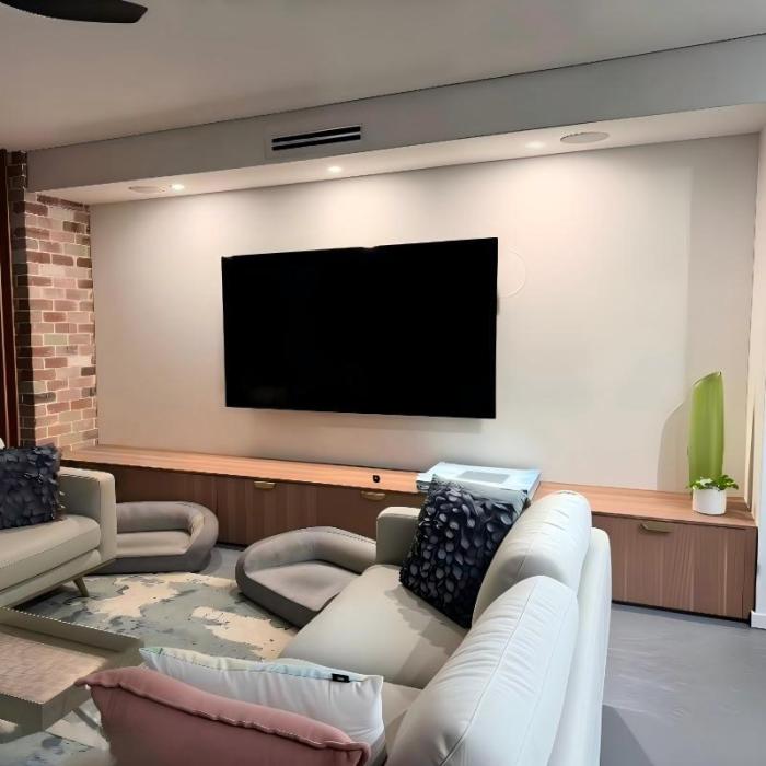 Modern Wood Grain Color Living Room Cabinets | OEM & ODM Customization for Distributors and Dealers | Full House Cabinetry Solutions