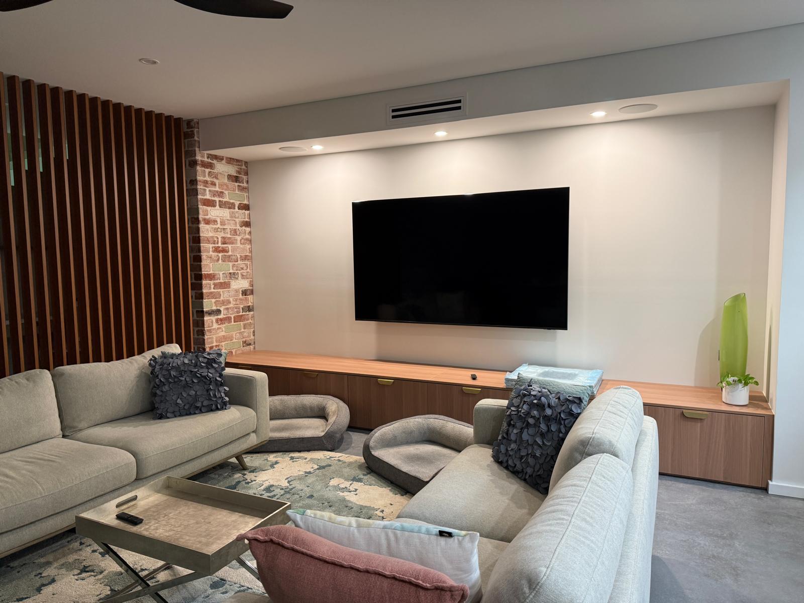 Modern Wood Grain Color Living Room Cabinets 