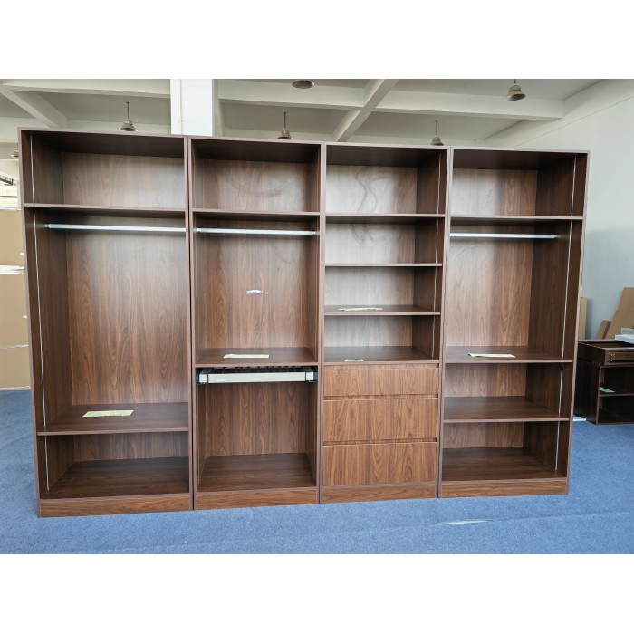 Modern Flat Design | Melamine and Mirror Sliding Doors | Closet Cabinets | ODM Customization