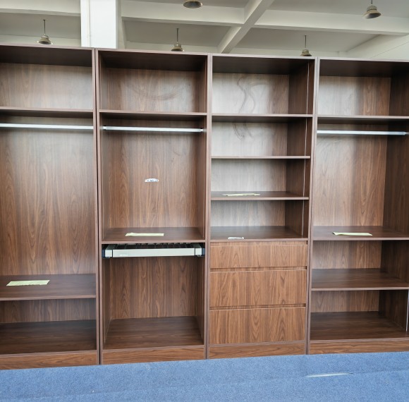 Modern Flat Design | Melamine and Mirror Sliding Doors | Closet Cabinets | ODM Customization