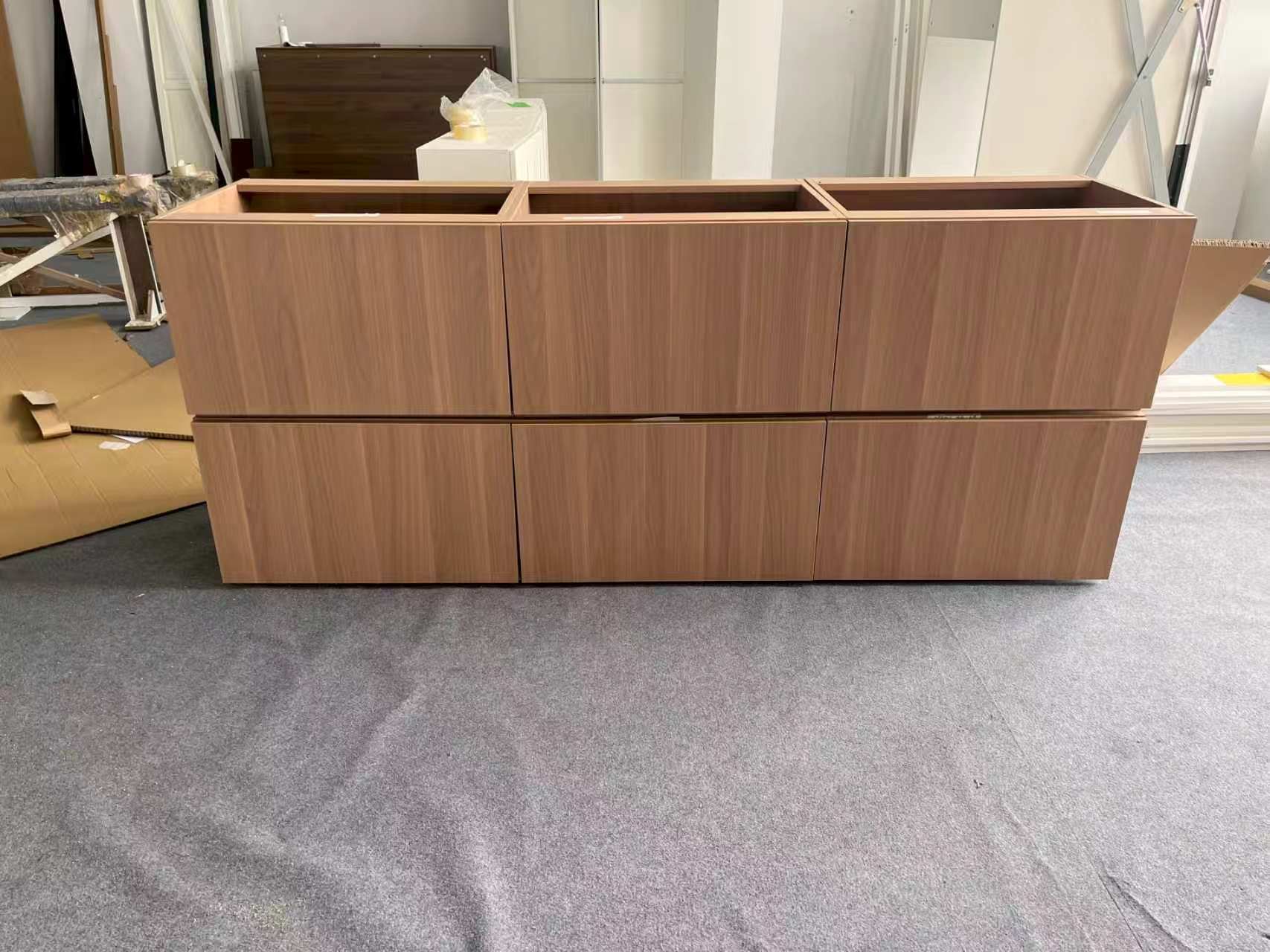 Modern Wood Grain Color Living Room Cabinets 