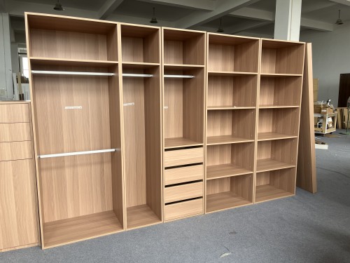 Modern Flat Design | White Acrylic Finish | Sliding Doors Closet Cabinets | ODM Customization