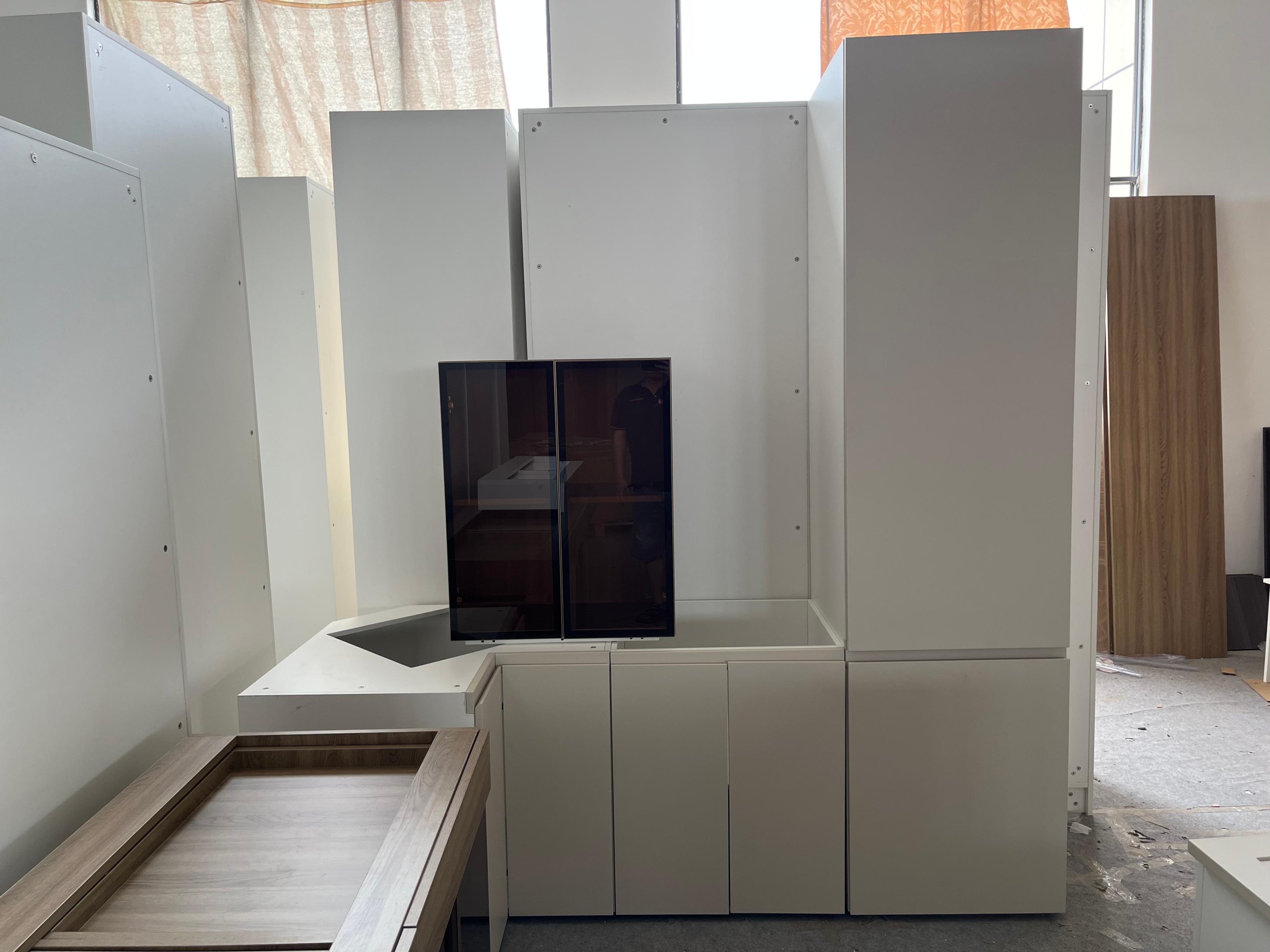 Modern | Melamine ＆ High-Gloss Lacquer | Kitchen Cabinets with Island-Inspection