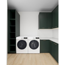 Traditional Laundry |Matt Lacquer Cabinetry |Walk in Laundry |Timber|Vertical Groove|ODM Customization
