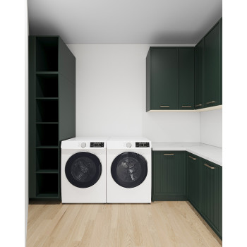 Traditional Laundry |Matt Lacquer Cabinetry |Walk in Laundry |Timber|Vertical Groove|ODM Customization