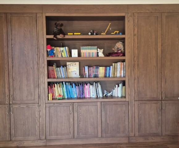Traditional | Solid Wood Core Shaker Bookcase | Floor-to-Ceiling Family Library | ODM Customization