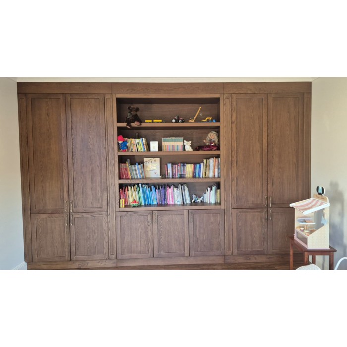 Traditional | Solid Wood Core Shaker Bookcase | Floor-to-Ceiling Family Library | ODM Customization