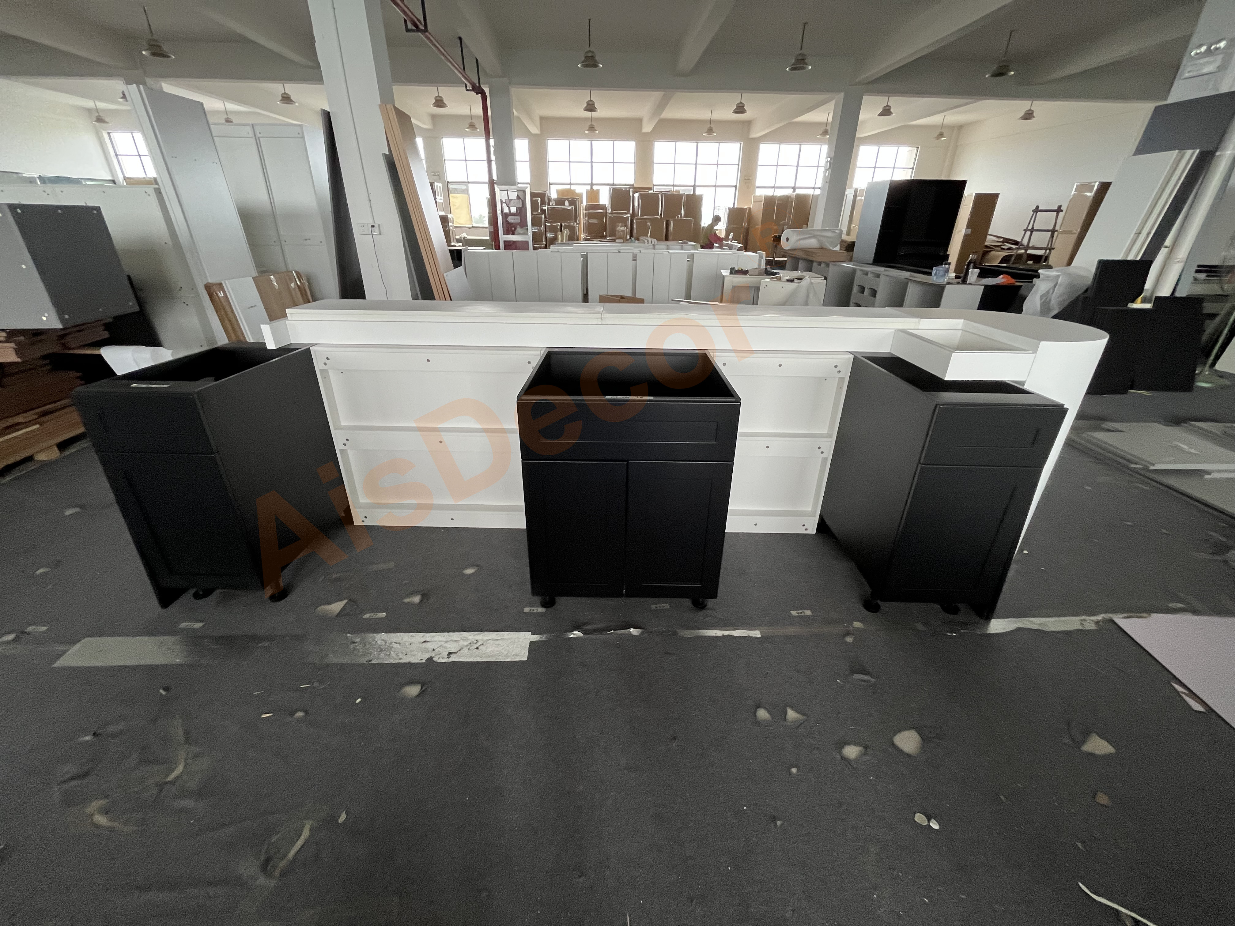Classic High End Oak Timber Kitchen Cabinets-Inspection Process