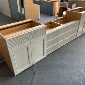 Transitional | Fluted Door & Thick Board Countertop Cabinets | Custom Study Room | ODM Customization