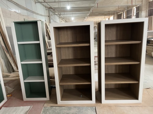 Transitional | Fluted Door & Thick Board Countertop Cabinets | Custom Study Room | ODM Customization