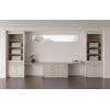 Transitional | Fluted Door & Thick Board Countertop Cabinets | Custom Study Room | ODM Customization