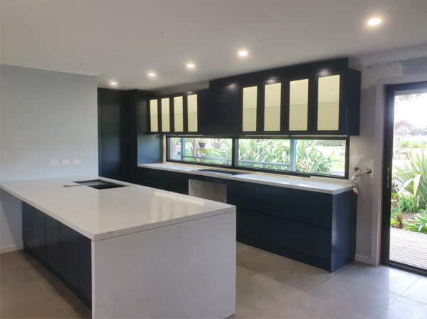 Modern Dark Series Smart Home Design | Custom Lacquer Cabinets & Islands from Customers of Australia.