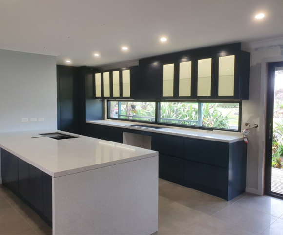 Modern Dark Series Smart Home Design | Custom Lacquer Cabinets & Islands from Customers of Australia.