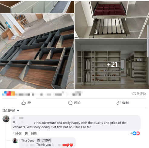 High-End Traditional Customzation Kitchen Cabinet Feedback