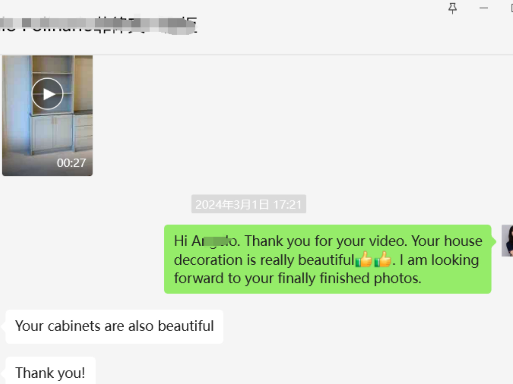 Modern Cherry Timber Lacquer Kitchen Cabinets with Island-Feedback