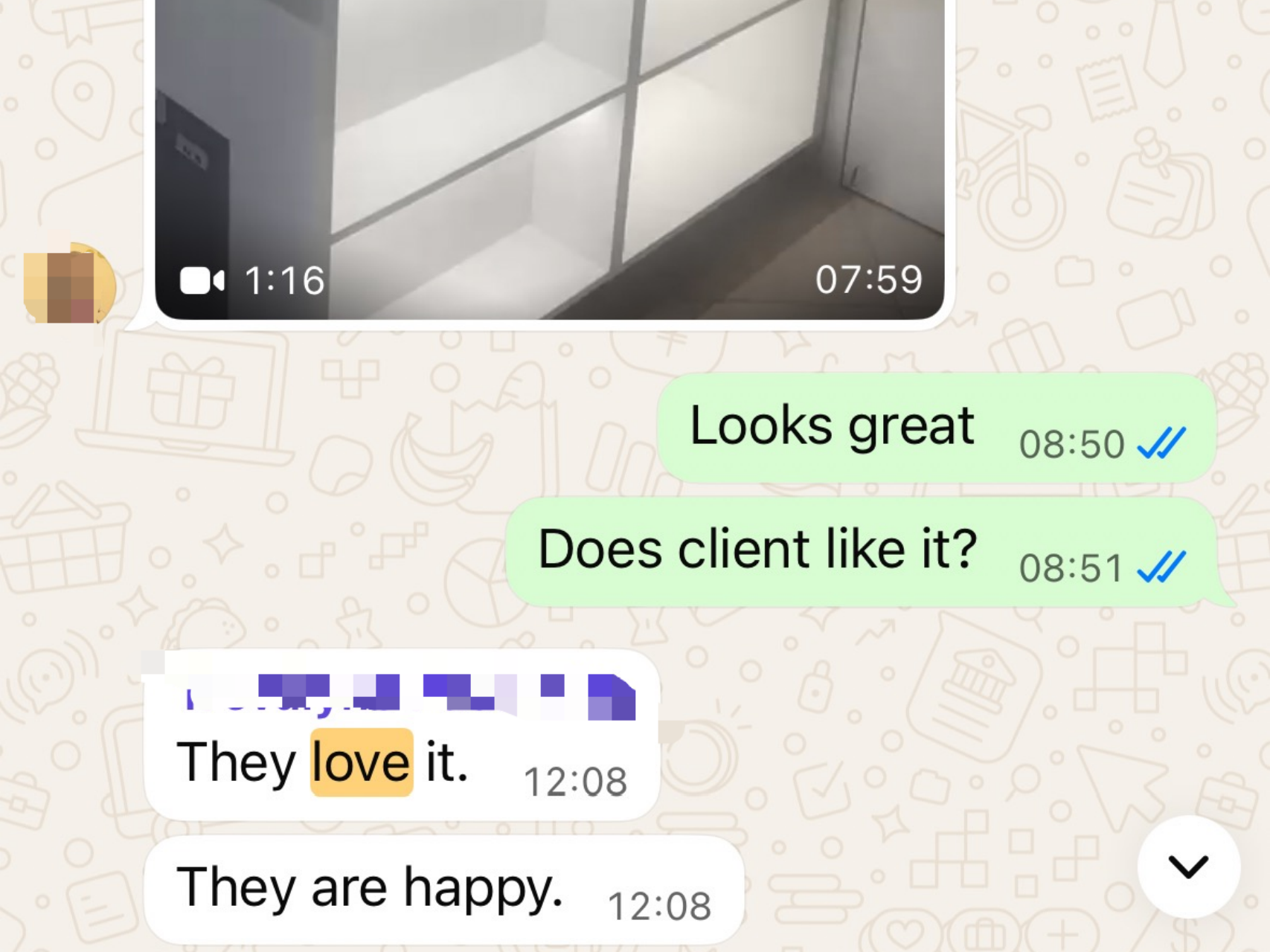 Modern | Melamine ＆ High-Gloss Lacquer | Kitchen Cabinets with Islan-Customer Feedback