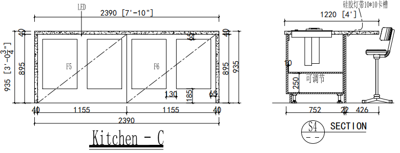 Classic High End Oak Timber Kitchen Cabinets-CAD Design Drawing
