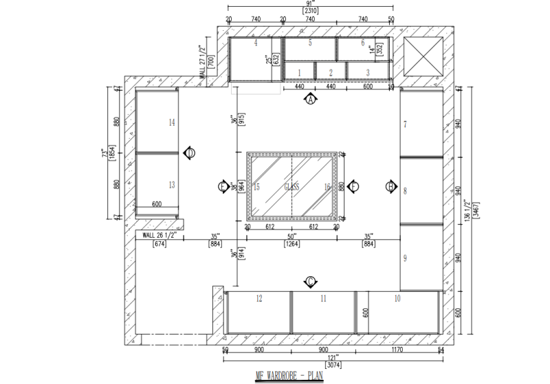Custom Wardrobe Layout and Clearance Allocation Matrix