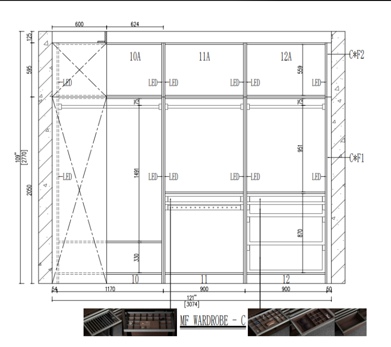 Standard Ergonomic Wardrobe Height Planning and Zoning Allocation