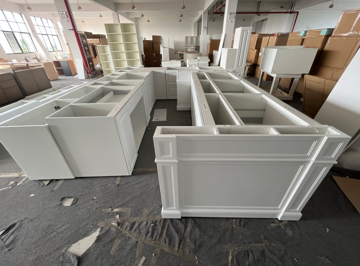 Classic High End White Shaker Kitchen Cabinets-Inspection Process