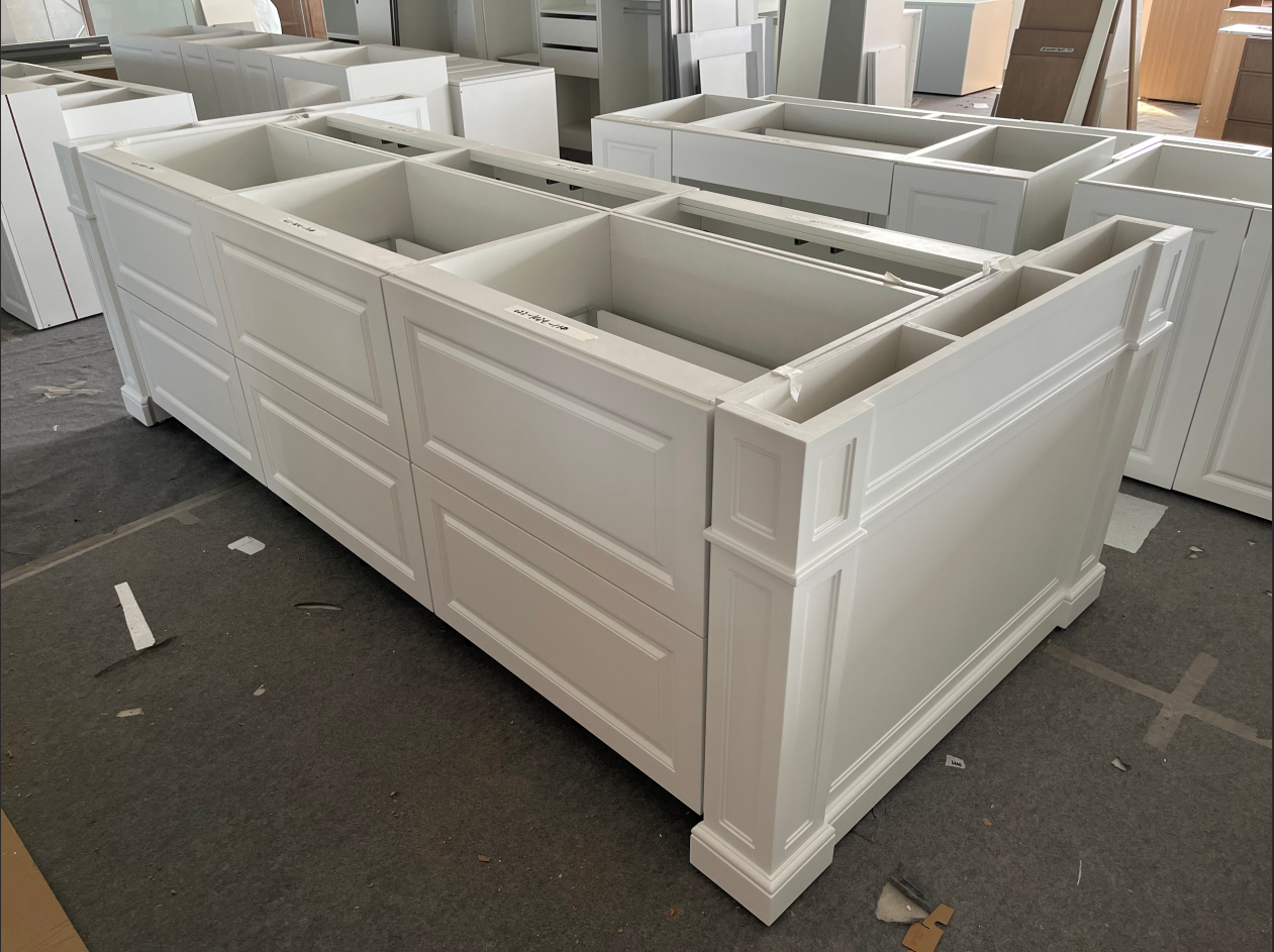 Classic High End White Shaker Kitchen Cabinets-Inspection Process