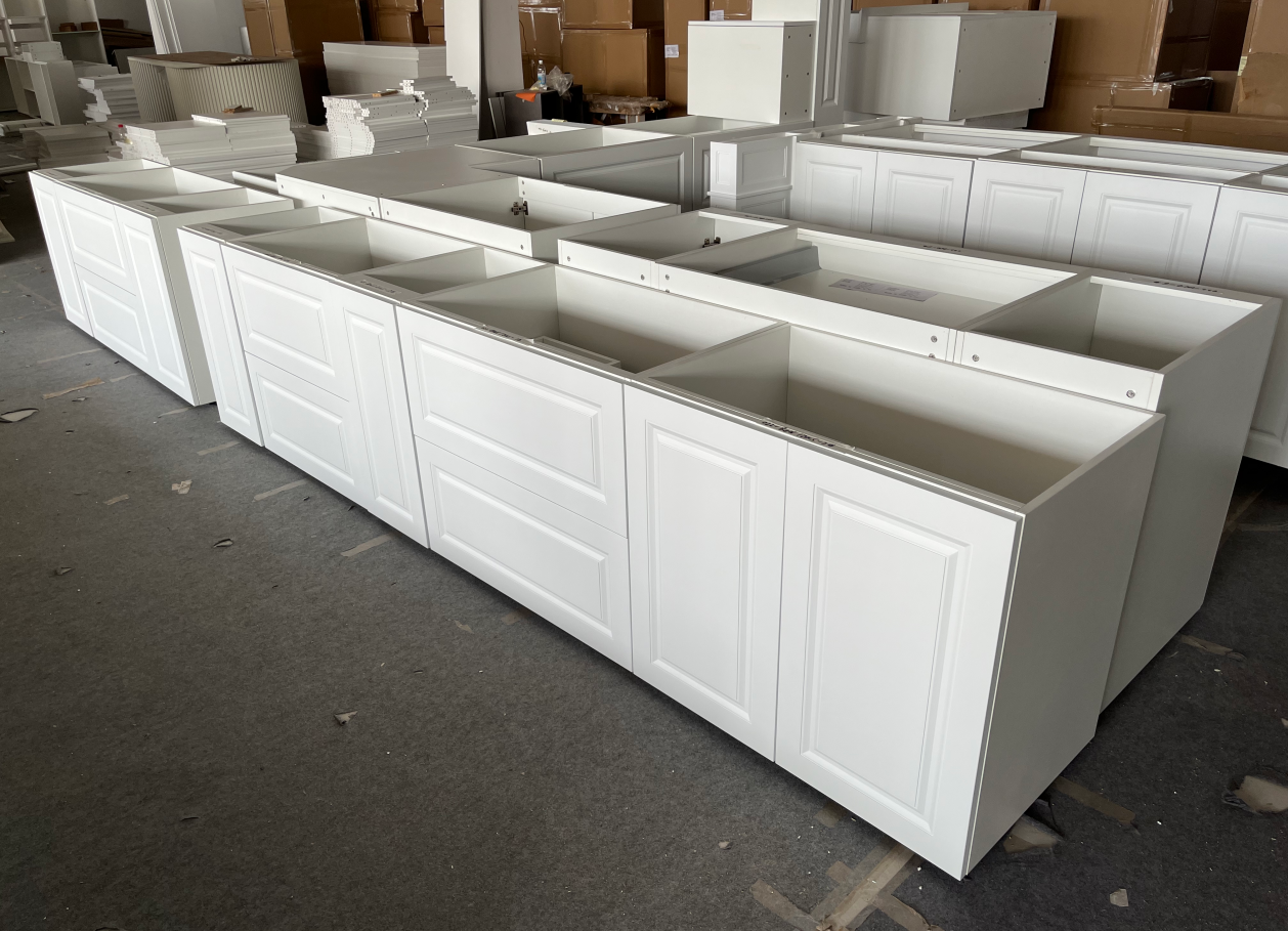 Classic High End White Shaker Kitchen Cabinets-Inspection Process