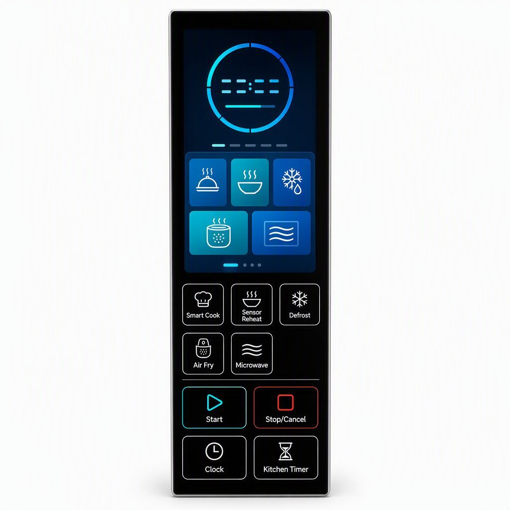 Custom microwave oven control panel