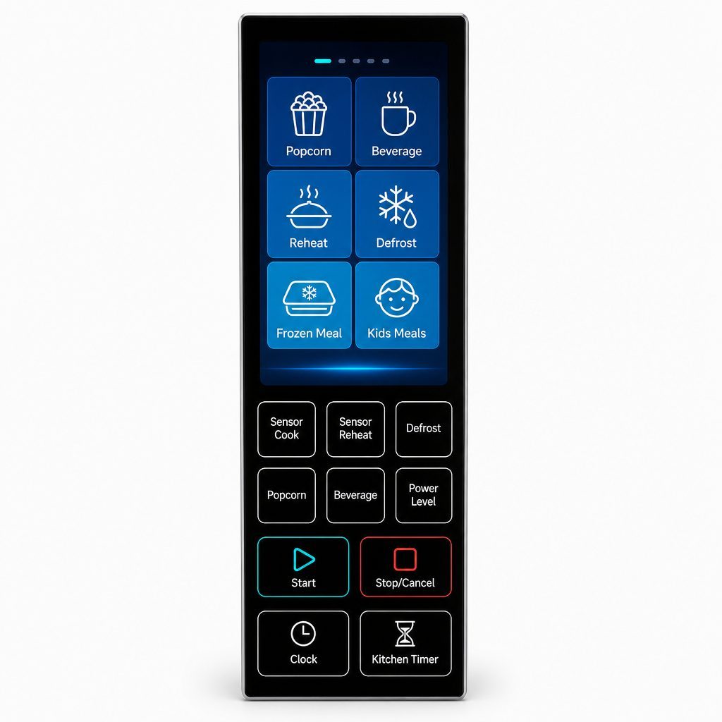 Custom microwave oven control panel