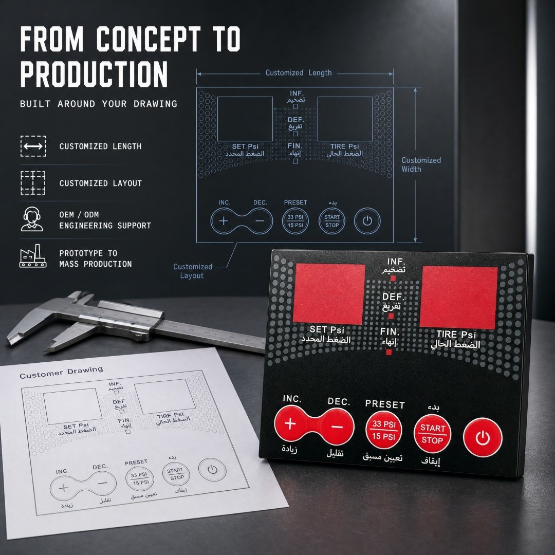 Custom membrane switch development from customer drawing to mass production