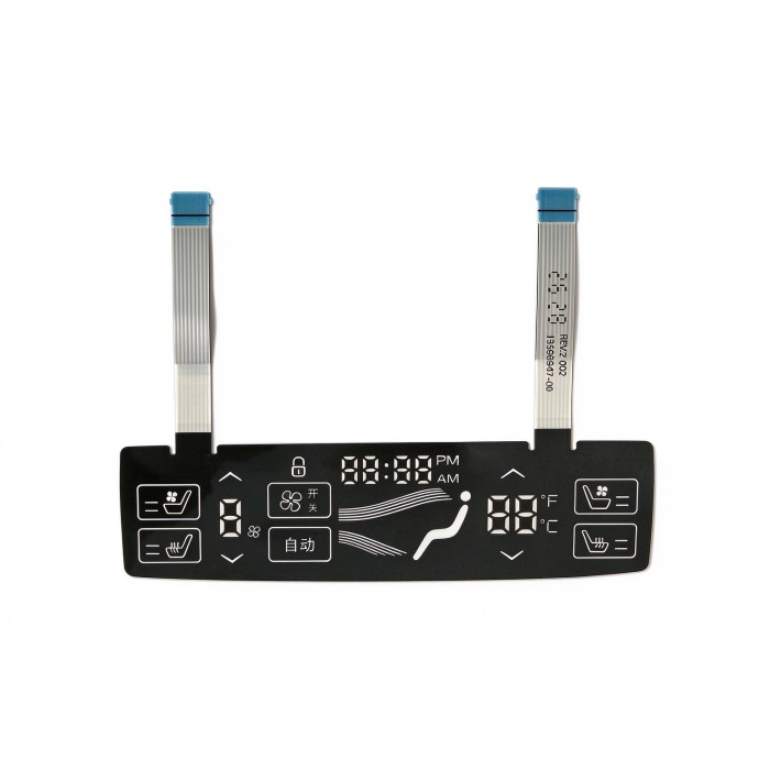 OEM ODM Custom Automotive Seat Control Membrane Switch with FPC Tail
