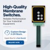 Custom Membrane Switch Keypad with FPC Tail & Mounting Holes