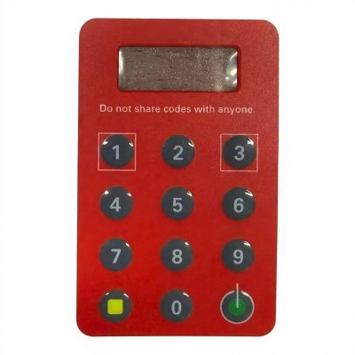 Custom OTP Security Token Keypad Overlay with LCD Window - OEM/ODM Authentication Device Graphic Overlay Manufacturer