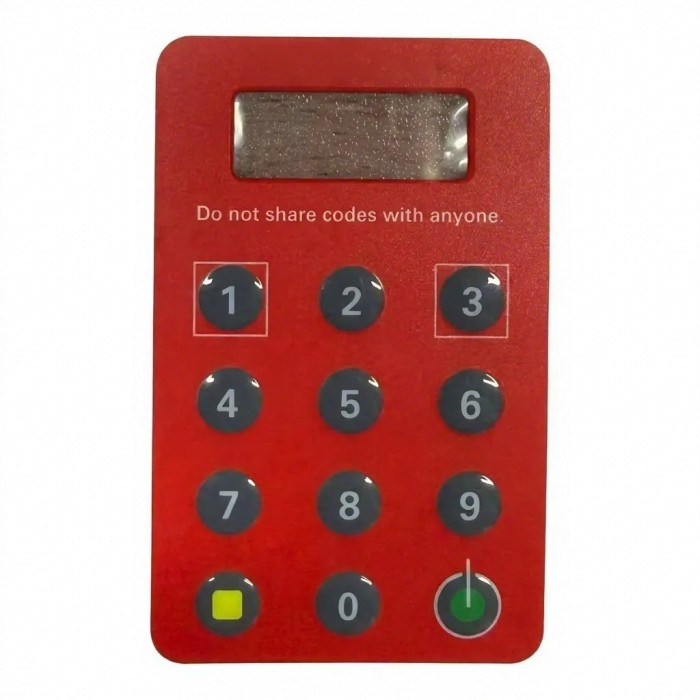 Custom OTP Security Token Keypad Overlay with LCD Window - OEM/ODM Authentication Device Graphic Overlay Manufacturer