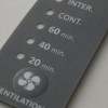 Custom Embossed Graphic Overlay with Indicator Windows for Ventilation Control Panels, OEM/ODM Manufacturer