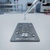Custom Embossed Graphic Overlay with Indicator Windows for Ventilation Control Panels, OEM/ODM Manufacturer