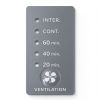 Custom Embossed Graphic Overlay with Indicator Windows for Ventilation Control Panels, OEM/ODM Manufacturer