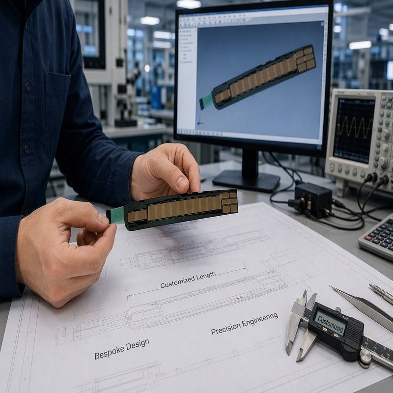 Custom flexible silver ink conductive circuit layer on PET substrate