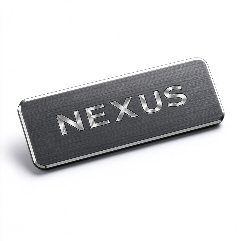 Custom wear-resistant metal nameplate with fade-proof printing